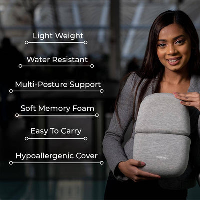 NapEazy Wellness Pillow - 3-In-1 Pillow For Neck, Back & Lumbar Support  - Qtee Penguin